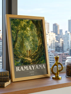 Ramayana book cover poster colour and style options – Valmiki book art