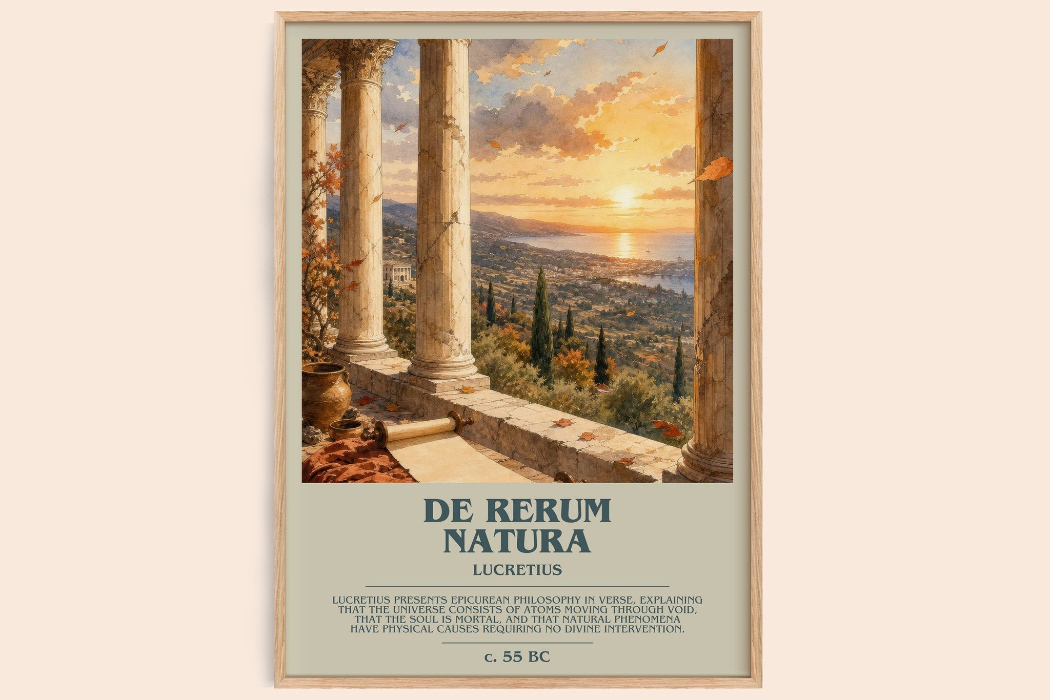 De Rerum Natura Bookish Wall Art by Lucretius