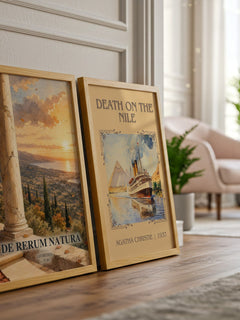 De Rerum Natura watercolour print framed by window – literary home decor