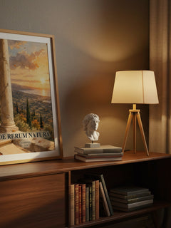 De Rerum Natura watercolour print on bookshelf – Lucretius fan gift