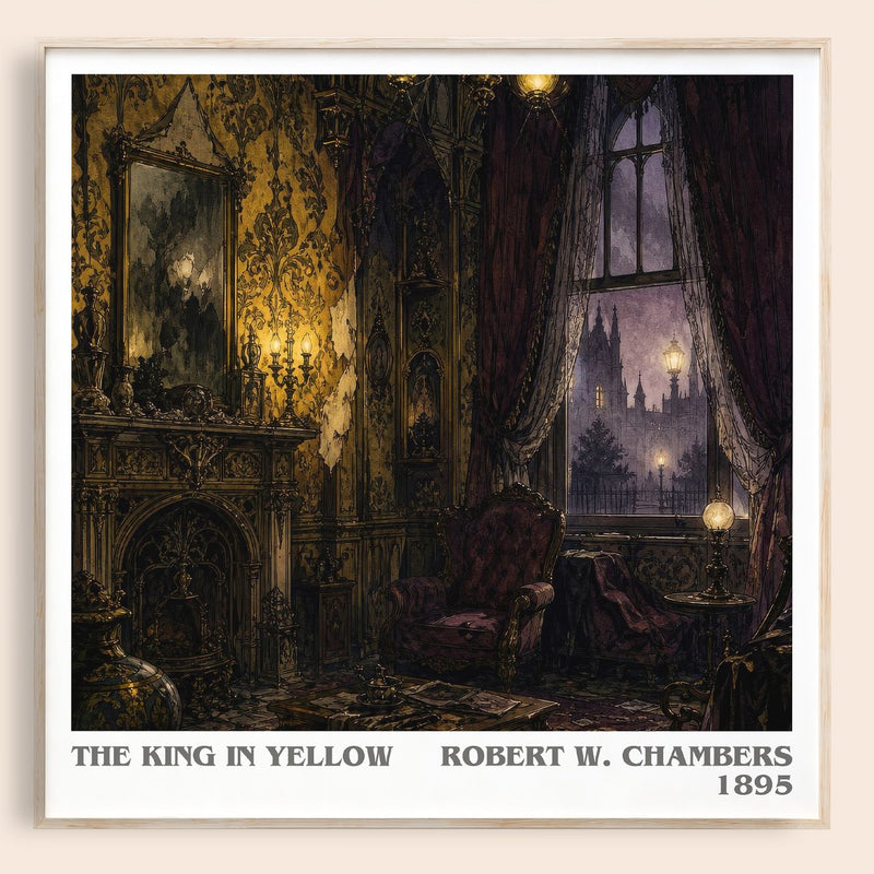 The King In Yellow literary book poster by Robert W. Chambers – framed literary art print