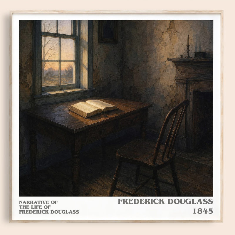 Narrative of the Life of Frederick Douglass literary book poster by Frederick Douglass – framed literary art print