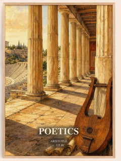 Poetics watercolour book poster by Aristotle – framed literary art print