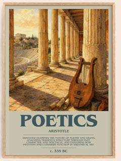 Poetics bookish book poster by Aristotle – framed literary art print