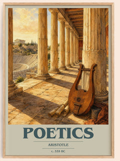 Poetics book cover book poster by Aristotle – framed literary art print