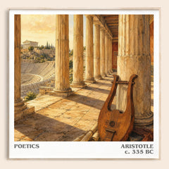 Poetics literary book poster by Aristotle – framed literary art print