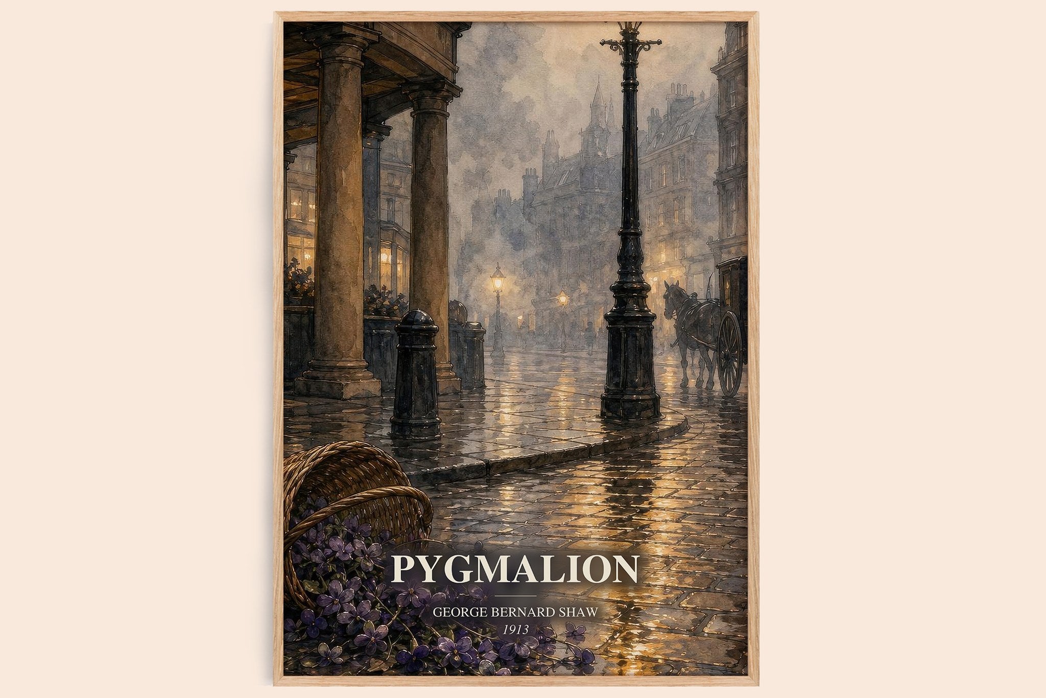 Pygmalion Book Watercolour Illustration by George Bernard Shaw