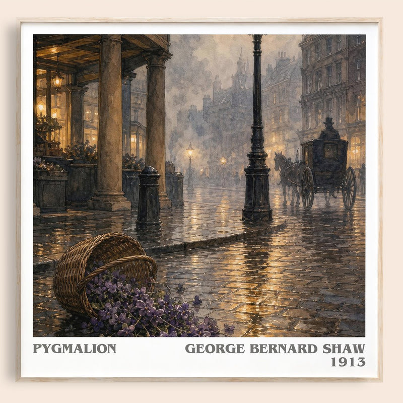 Pygmalion literary book poster by George Bernard Shaw – framed literary art print
