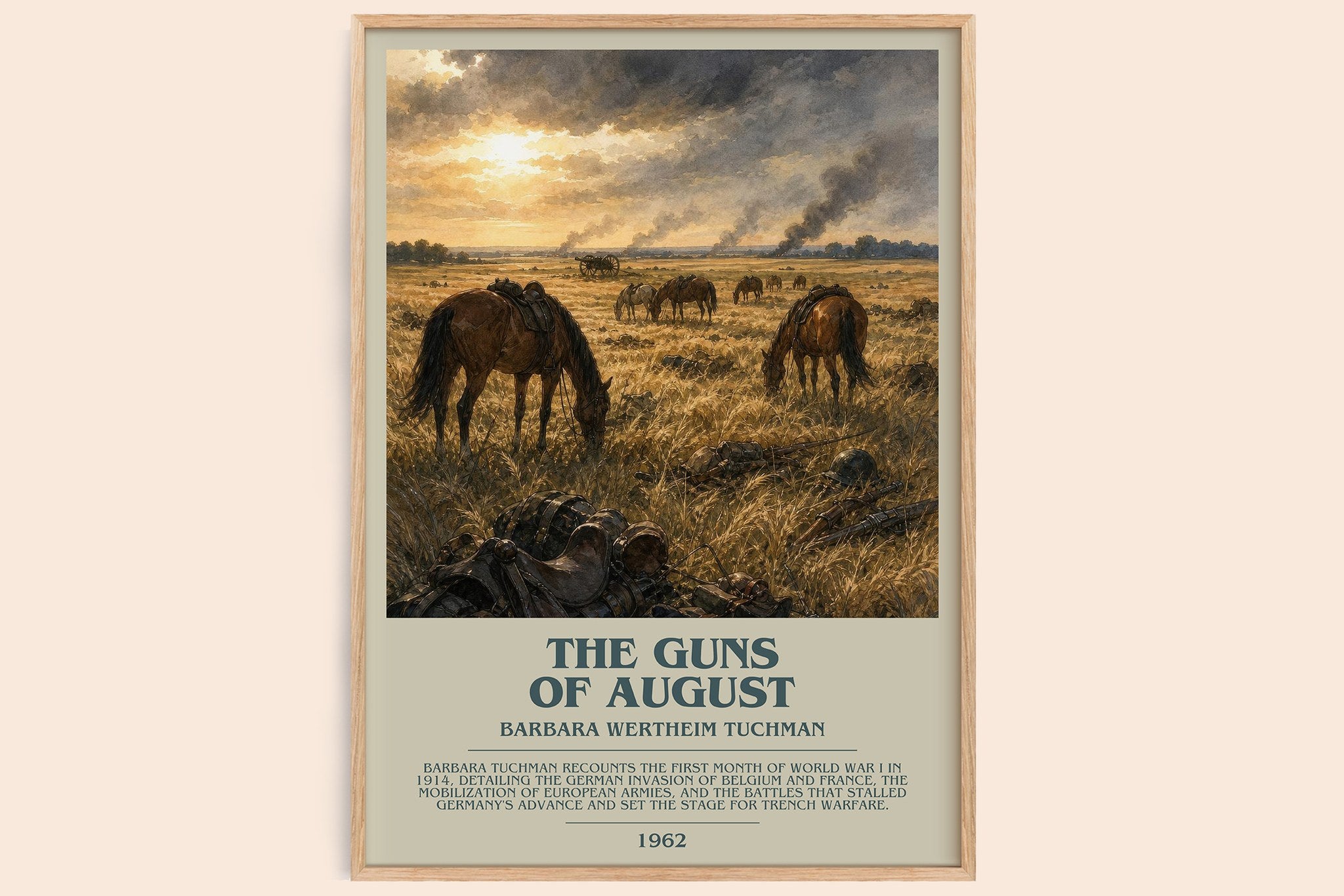 The Guns of August Bookish Wall Art by Barbara Wertheim Tuchman
