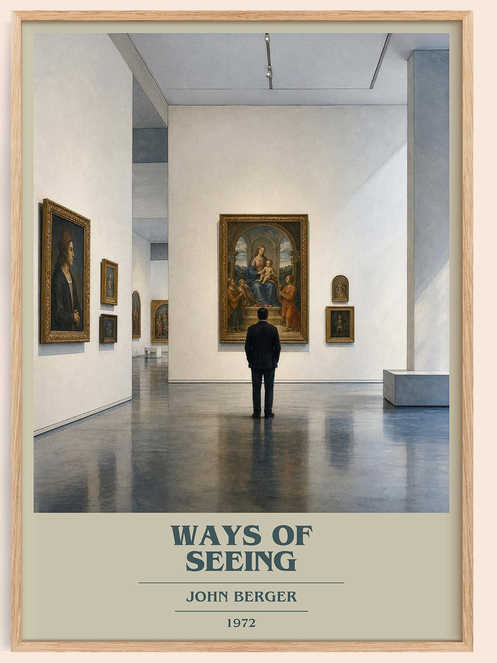 Ways Of Seeing book cover book poster by John Berger – framed literary art print