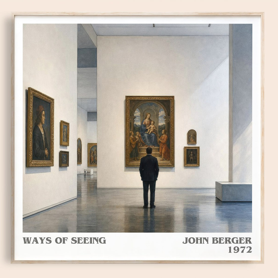 Ways Of Seeing literary book poster by John Berger – framed literary art print
