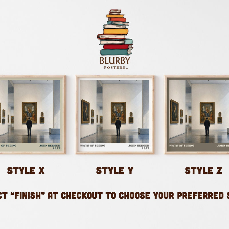 Ways Of Seeing literary print in frame leaning in hallway – non fiction wall art