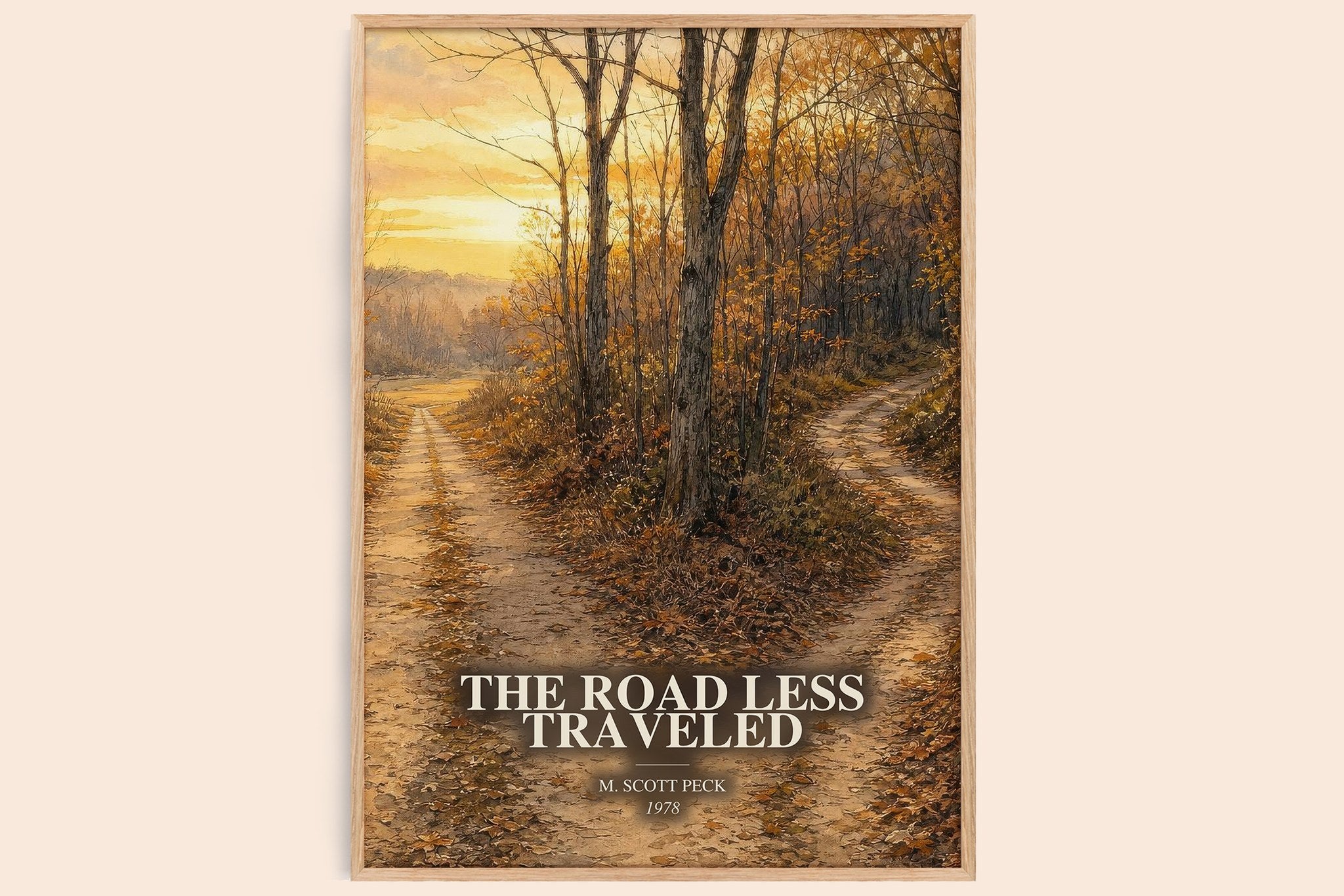The Road Less Traveled Book Watercolour Illustration by M. Scott Peck