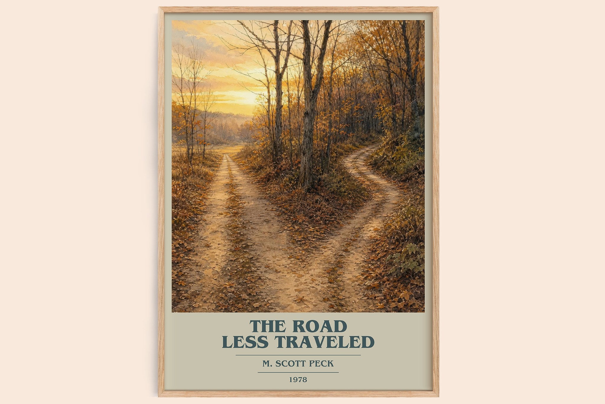 The Road Less Traveled Book Cover Poster by M. Scott Peck