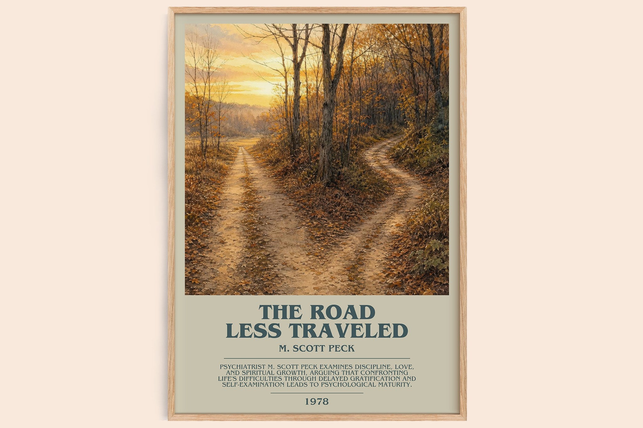 The Road Less Traveled Bookish Wall Art by M. Scott Peck