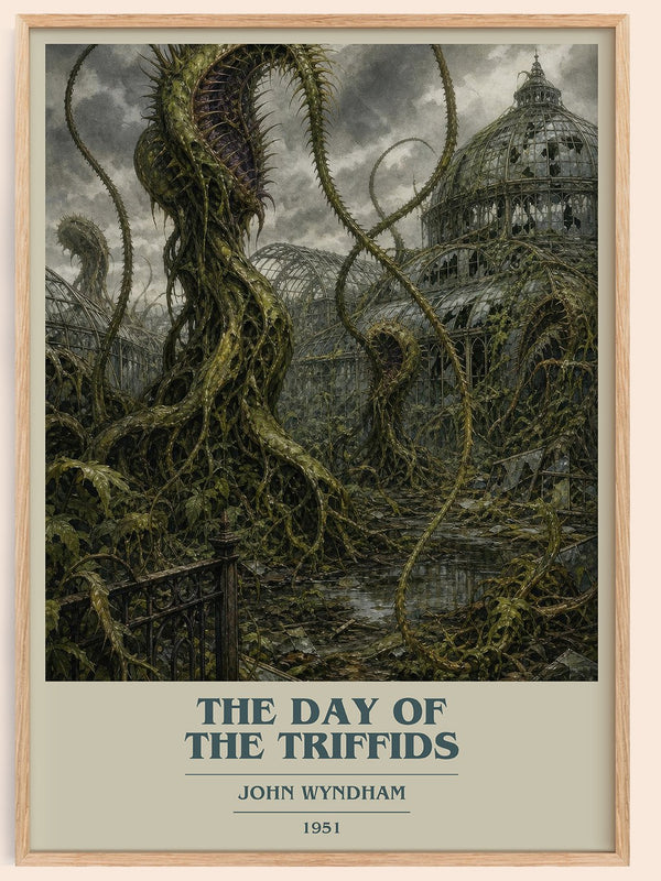 The Day of the Triffids book cover book poster by John Wyndham – framed literary art print