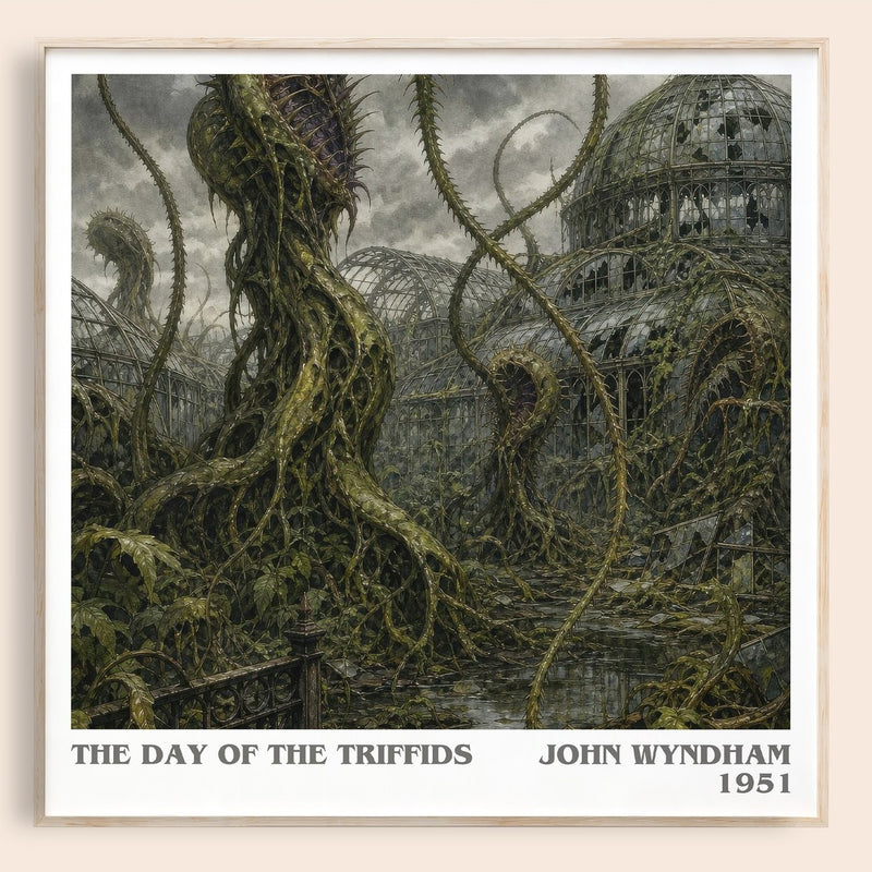 The Day of the Triffids literary book poster by John Wyndham – framed literary art print