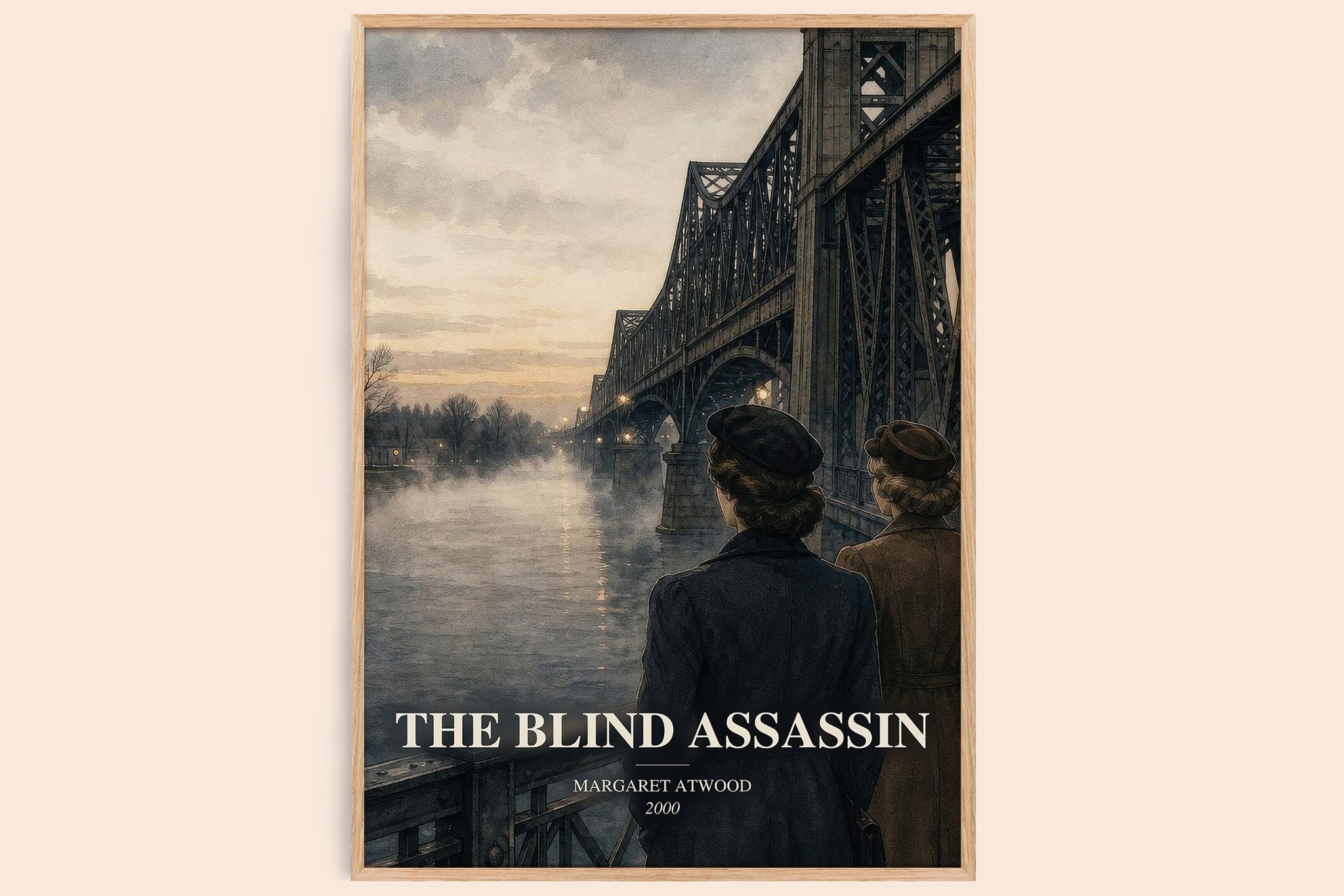 The Blind Assassin Book Watercolour Illustration by Margaret Atwood
