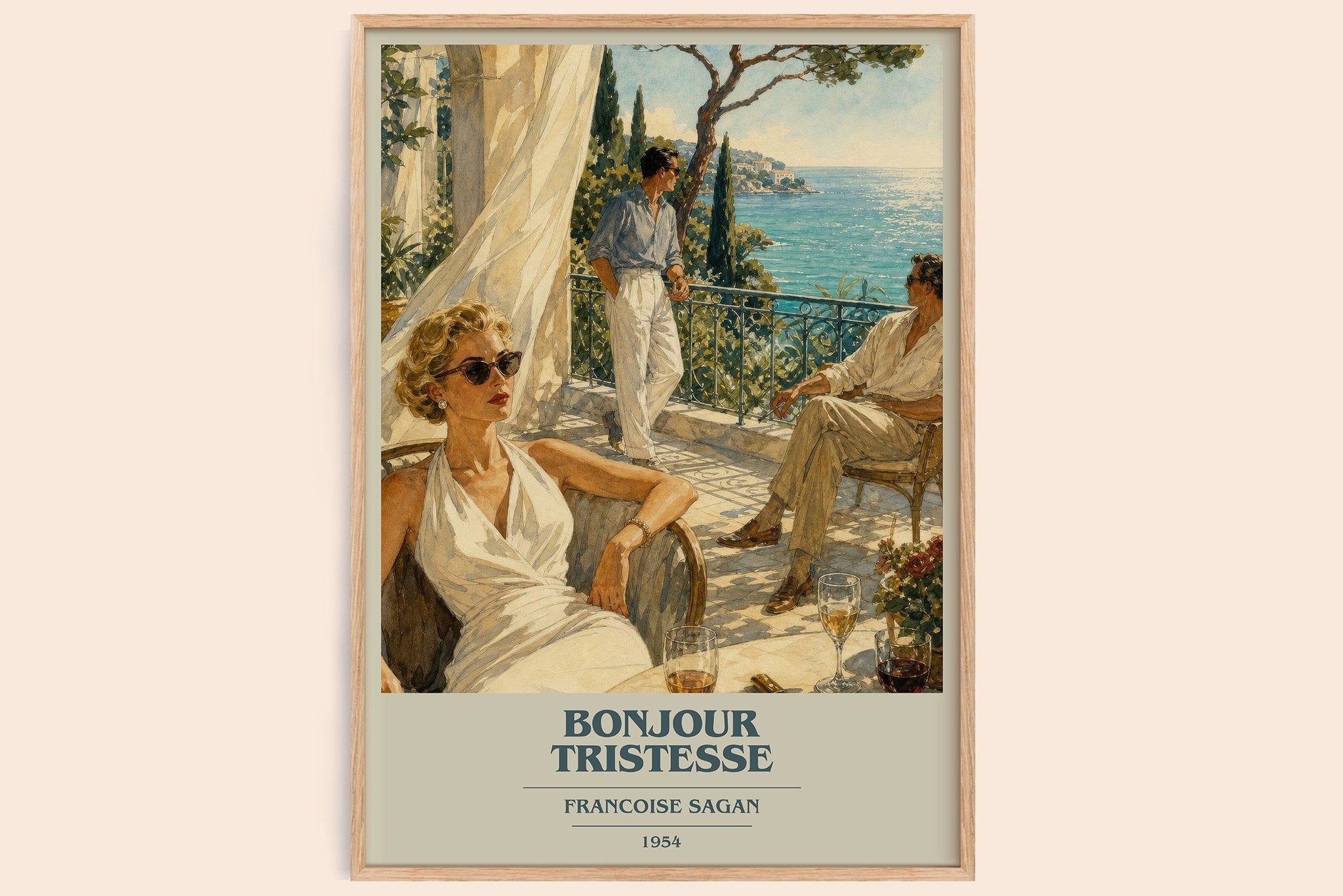 Bonjour Tristesse Book Cover Poster by Francoise Sagan