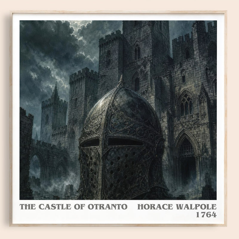 The Castle of Otranto literary book poster by Horace Walpole – framed literary art print