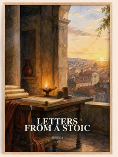 Letters from a Stoic watercolour book poster by Seneca – framed literary art print