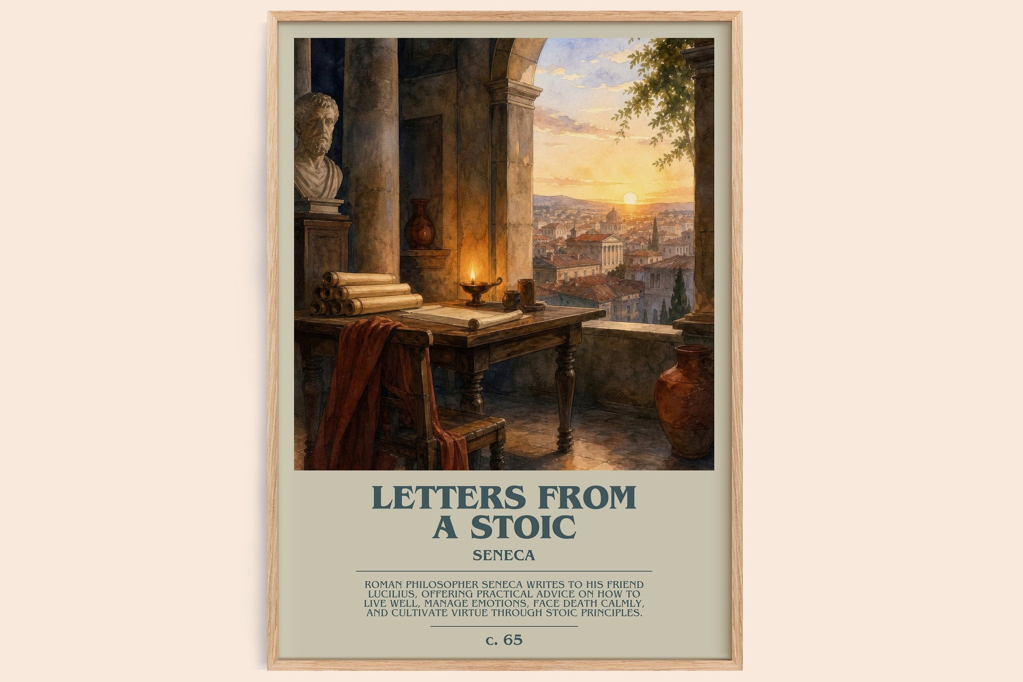 Letters from a Stoic Bookish Wall Art by Seneca