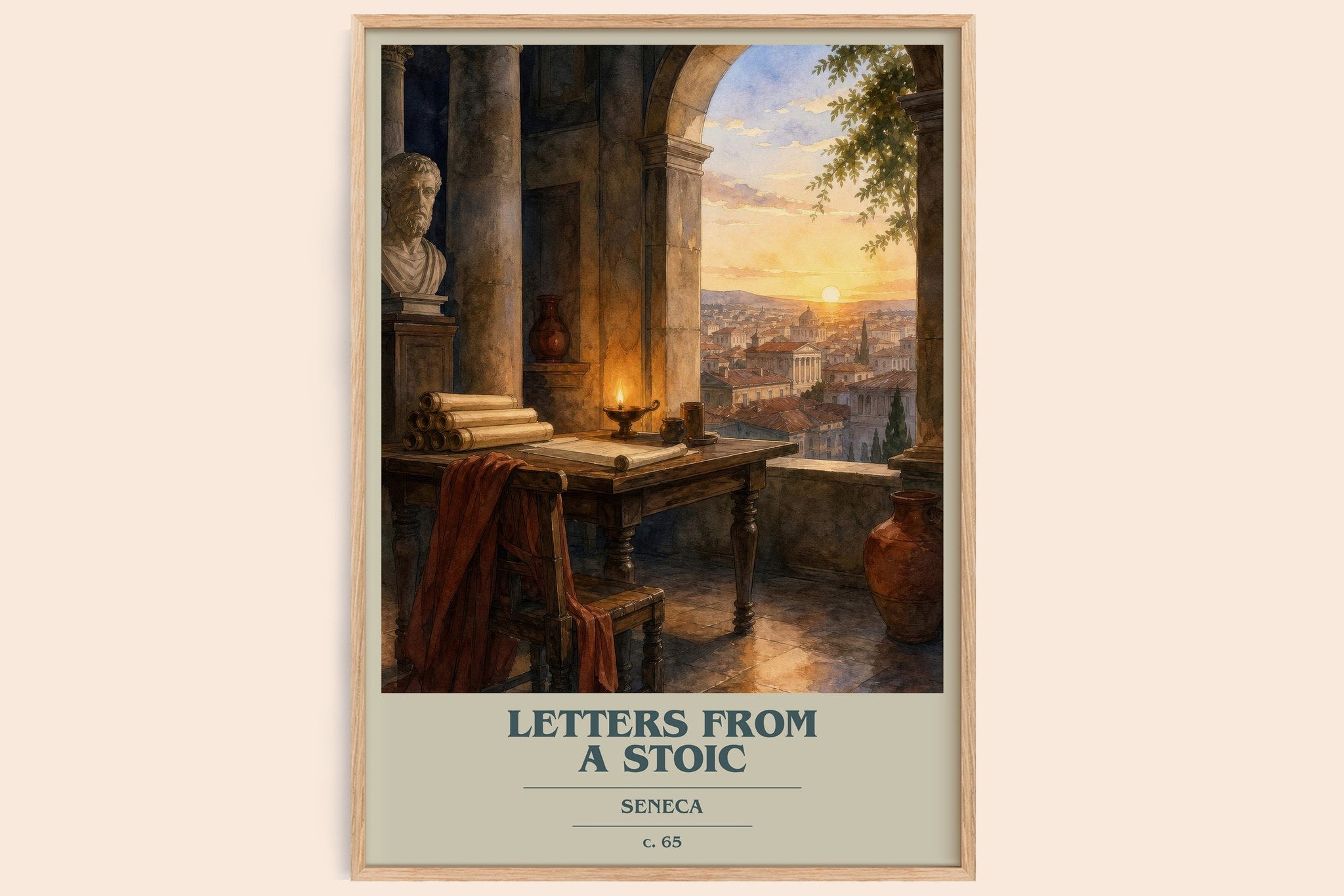Letters from a Stoic Book Cover Poster by Seneca