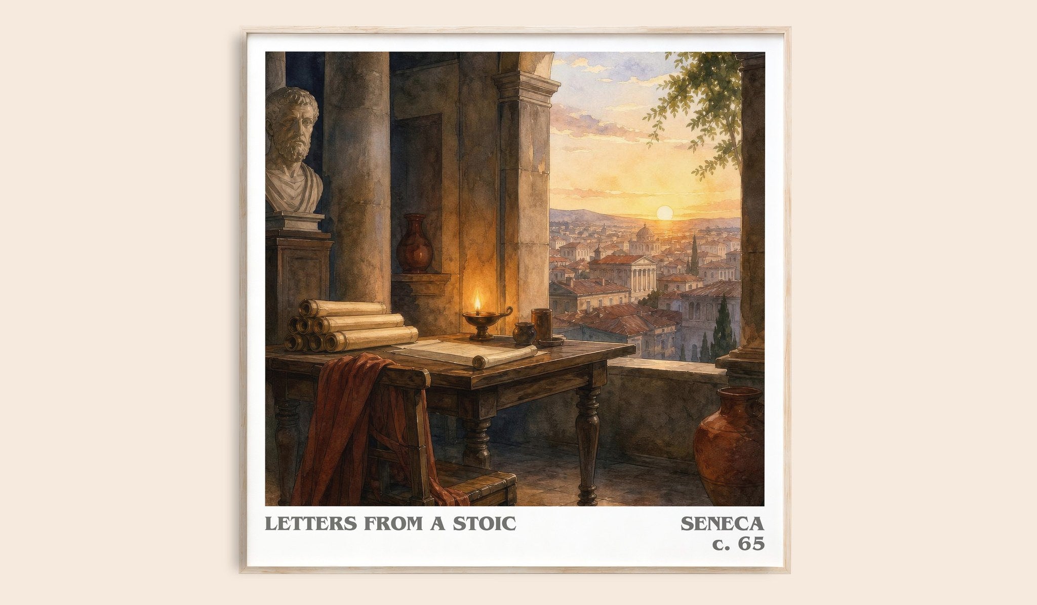 Letters from a Stoic Literary Art Print by Seneca