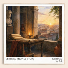 Letters from a Stoic literary book poster by Seneca – framed literary art print