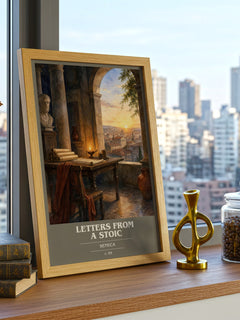 Letters from a Stoic book cover poster colour and style options – Seneca book art