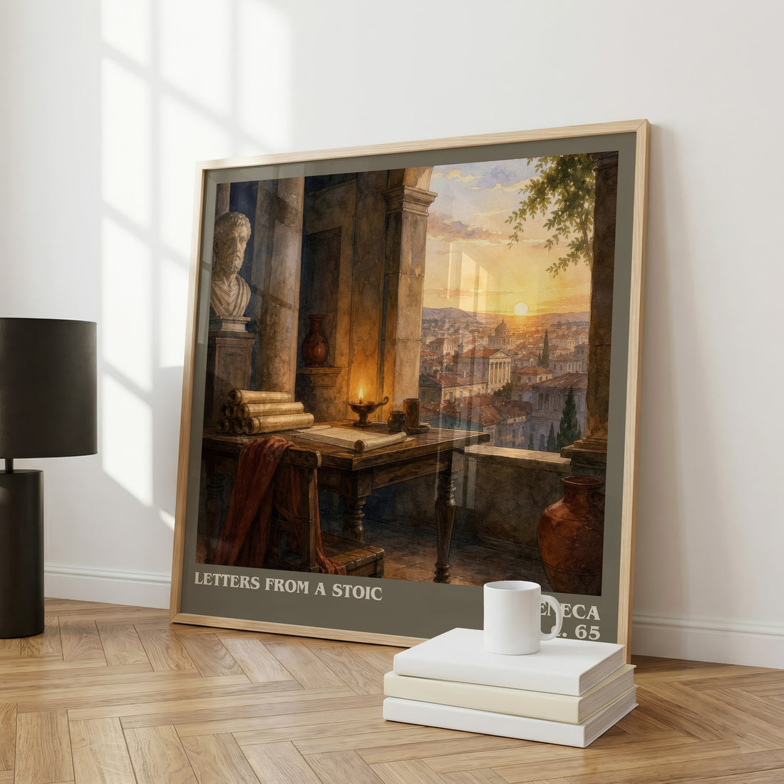 Letters from a Stoic literary art print colour and style options – Seneca book art