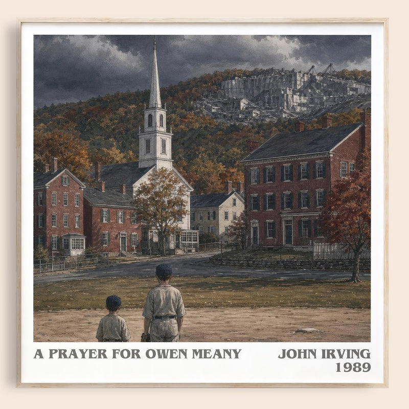 A Prayer for Owen Meany literary book poster by John Irving – framed literary art print