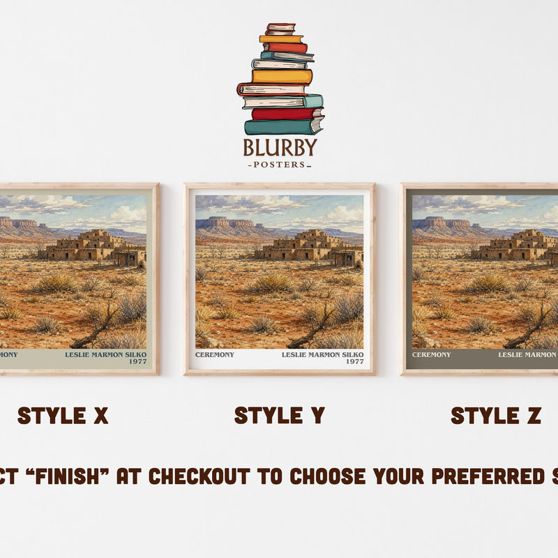 Ceremony literary print in frame leaning in hallway – literary fiction wall art