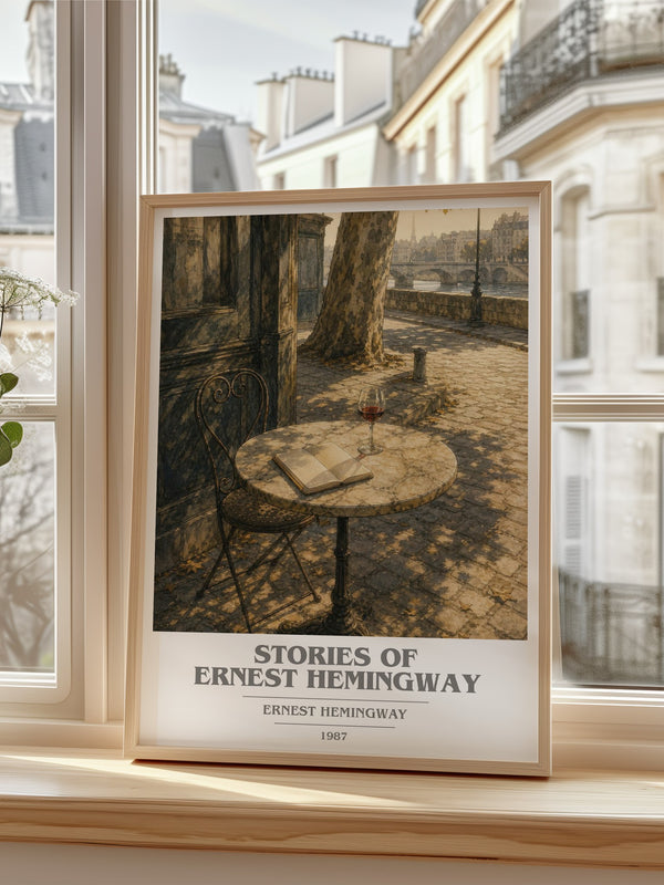 Stories of Ernest Hemingway book cover poster colour and style options – Ernest Hemingway book art