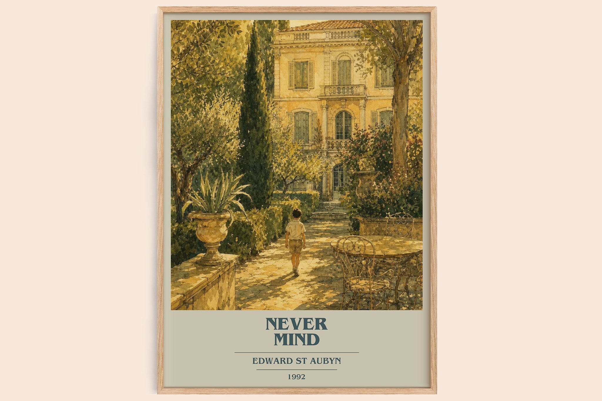 Never Mind Book Cover Poster by Edward St Aubyn