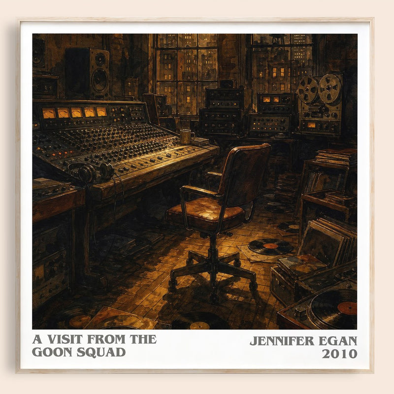 A Visit From The Goon Squad literary book poster by Jennifer Egan – framed literary art print