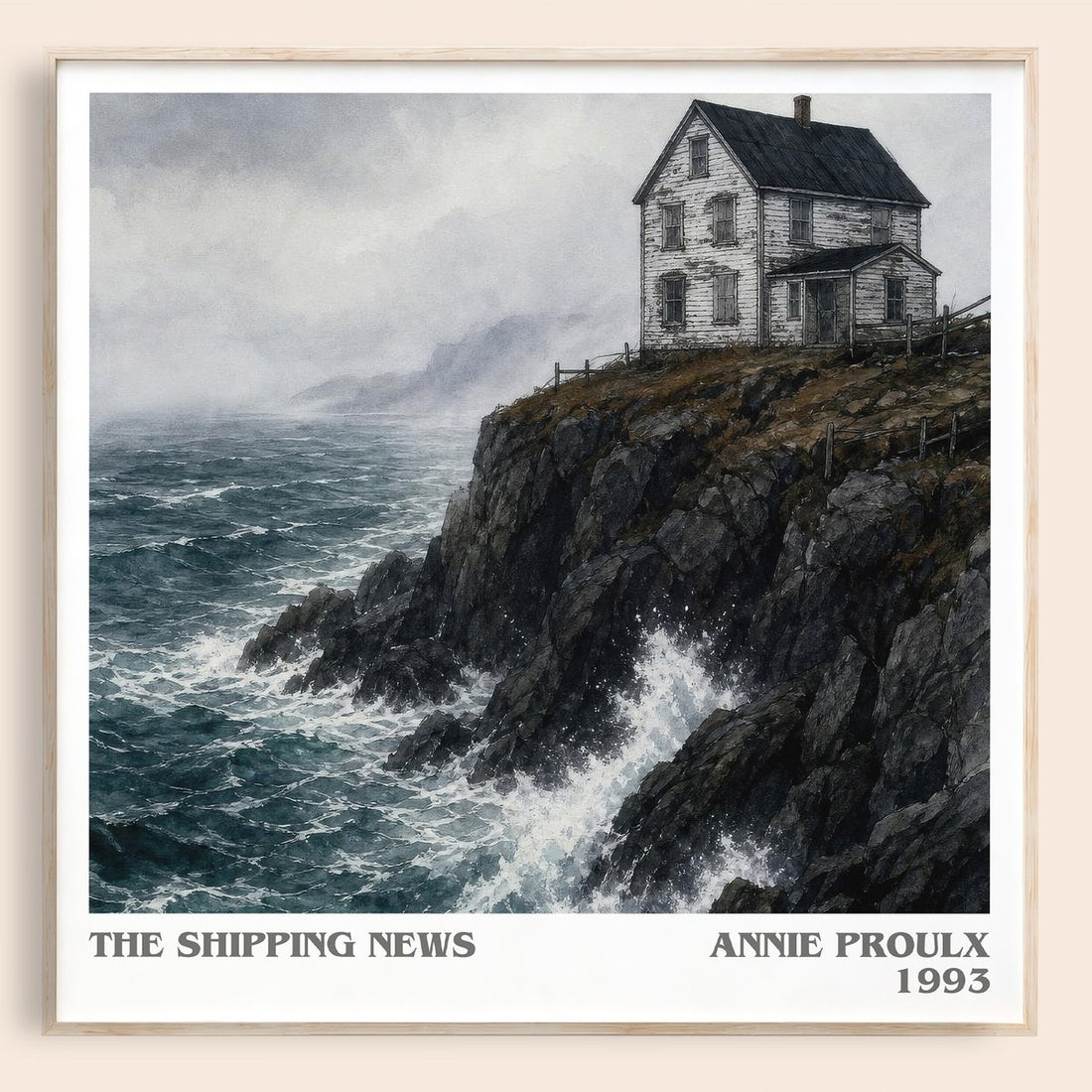 The Shipping News literary book poster by Annie Proulx – framed literary art print