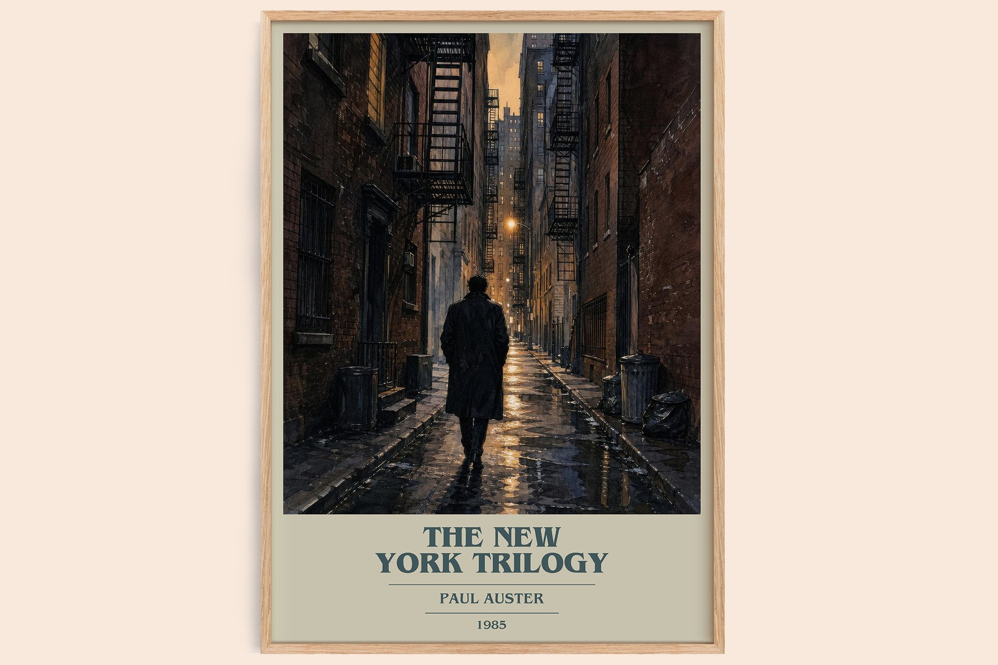 The New York Trilogy Book Cover Poster by Paul Auster