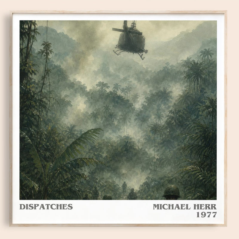 Dispatches literary book poster by Michael Herr – framed literary art print