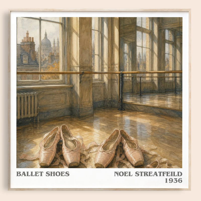 Ballet Shoes literary book poster by Noel Streatfeild – framed literary art print