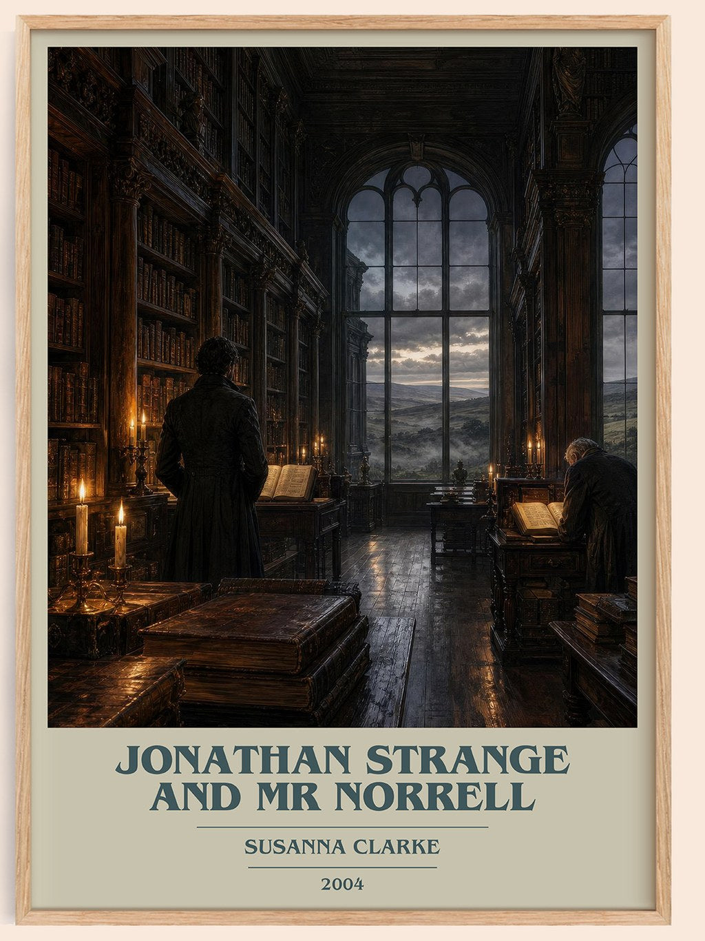 Jonathan Strange and Mr Norrell book cover book poster by Susanna Clarke – framed literary art print