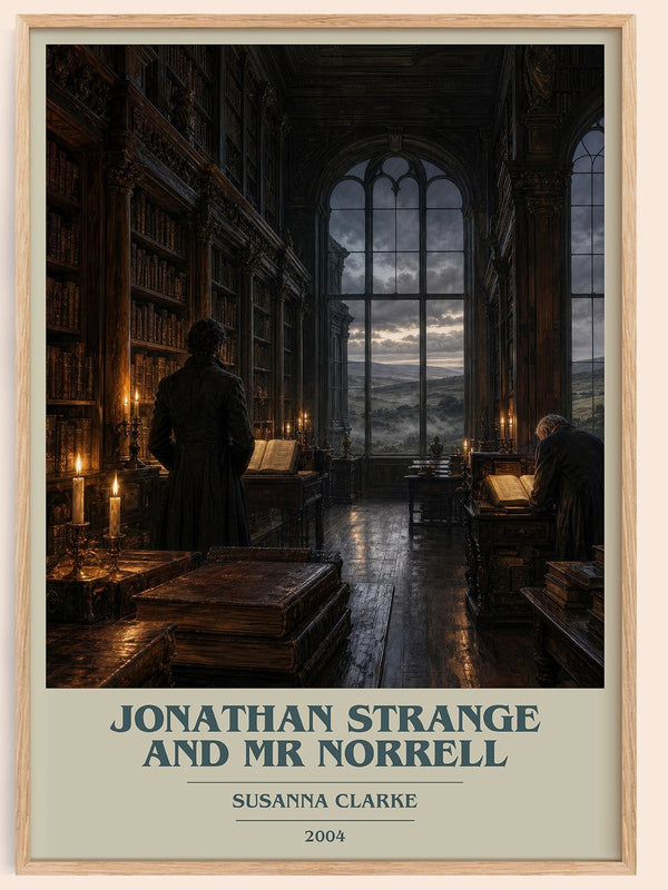 Jonathan Strange and Mr Norrell book cover book poster by Susanna Clarke – framed literary art print