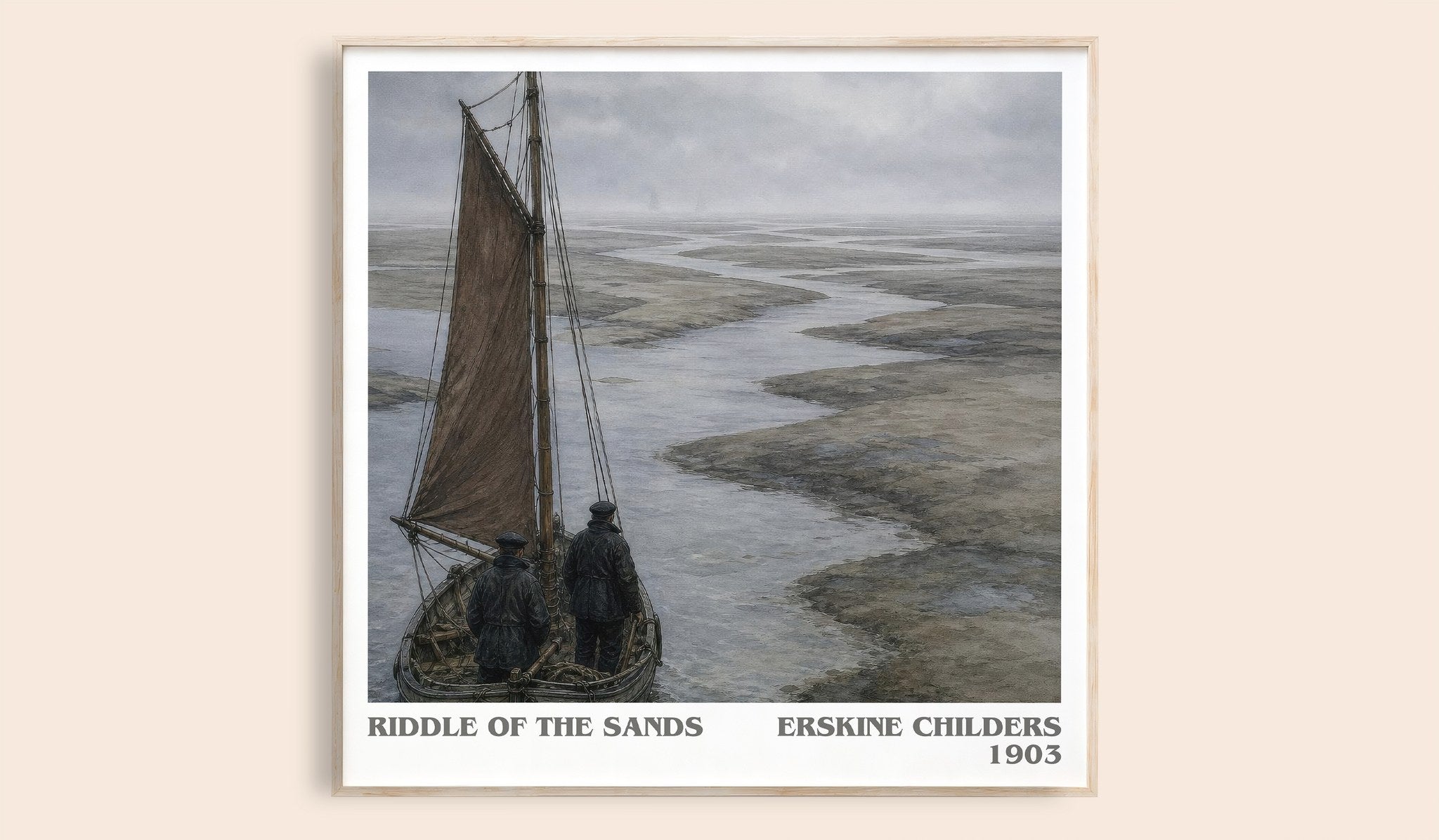 Riddle of the Sands Literary Art Print by Erskine Childers
