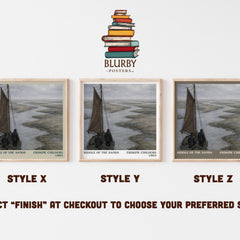 Riddle of the Sands literary print in frame leaning in hallway – adventure wall art