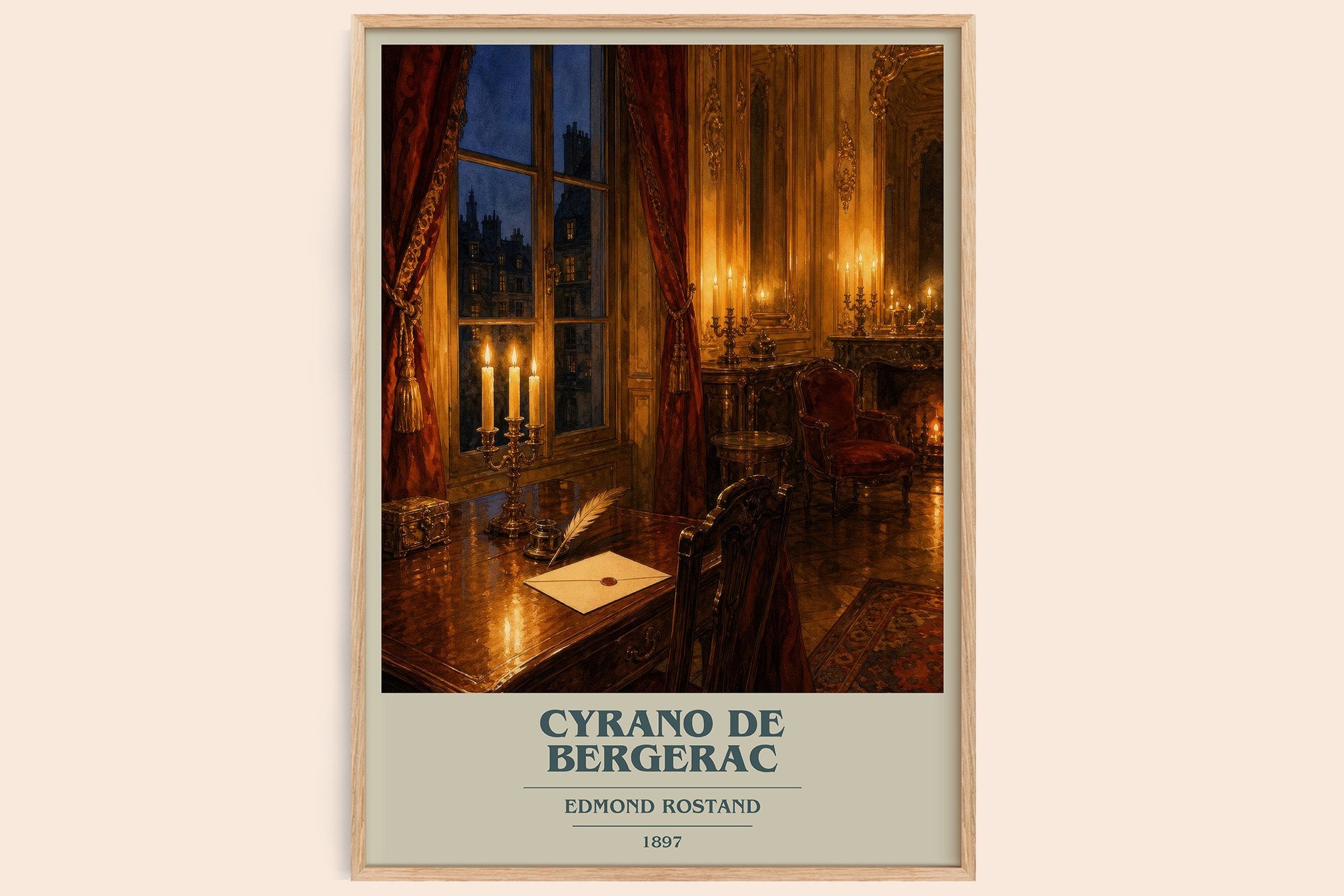 Cyrano de Bergerac Book Cover Poster by Edmond Rostand