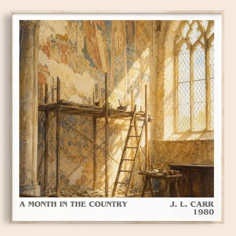A Month In The Country literary book poster by J. L. Carr – framed literary art print