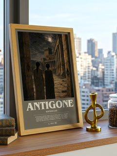 Antigone bookish poster colour and style options – Sophocles book art