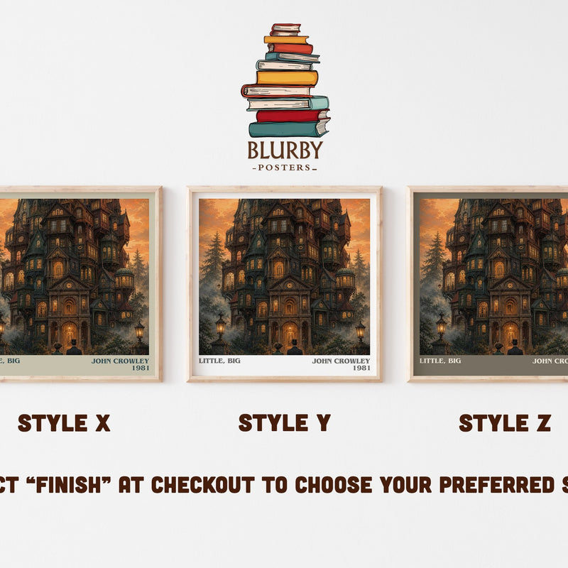 Little, Big literary print in frame leaning in hallway – fantasy wall art