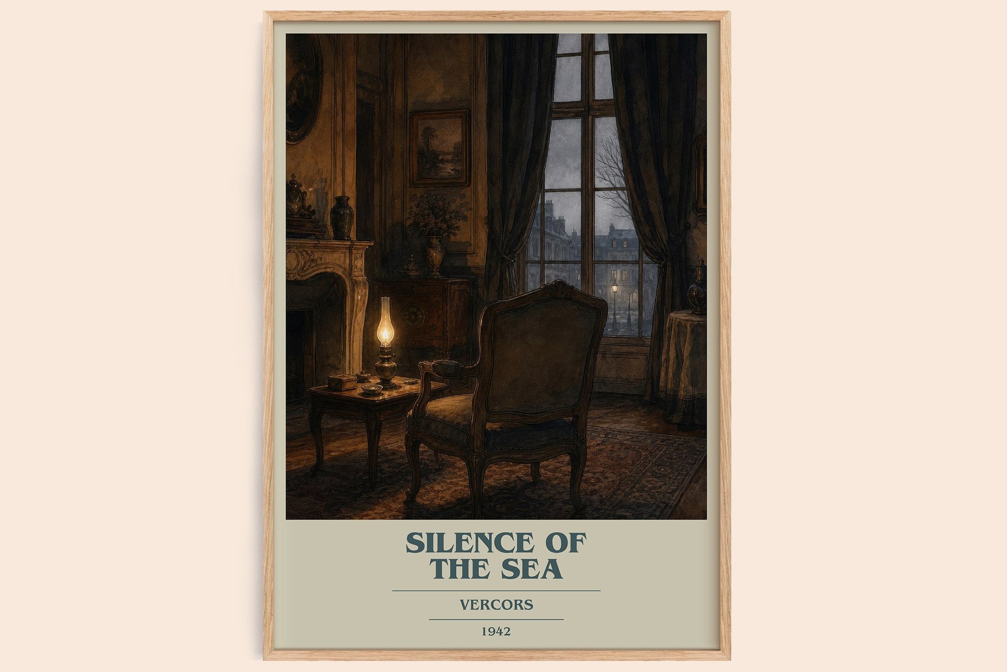 Silence of the Sea Book Cover Poster by Vercors