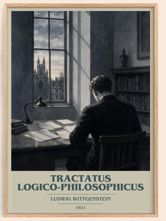 Tractatus Logico-Philosophicus book cover book poster by Ludwig Wittgenstein – framed literary art print